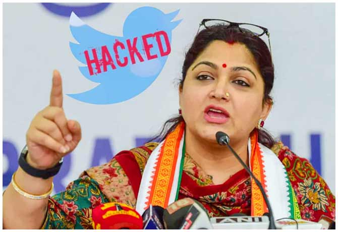 BJP leader Khushbu Sundar Twitter account hacked