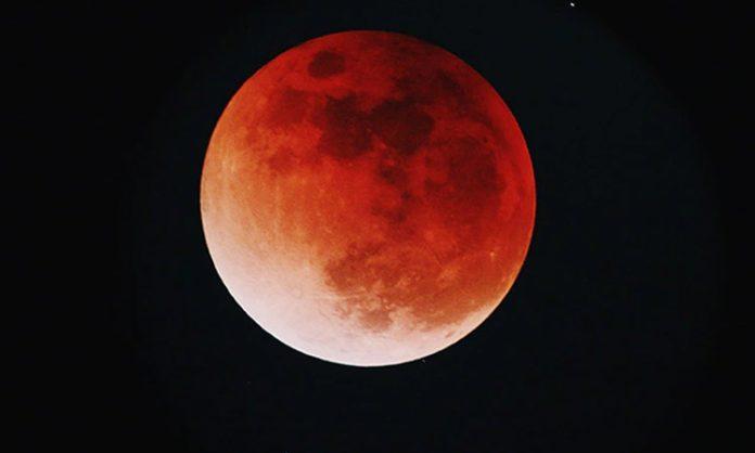 Partial lunar eclipse in Hyderabad