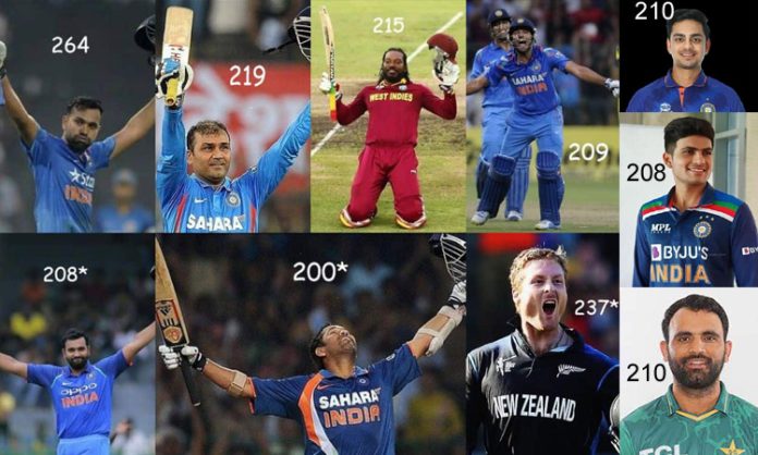 Double century in odi list