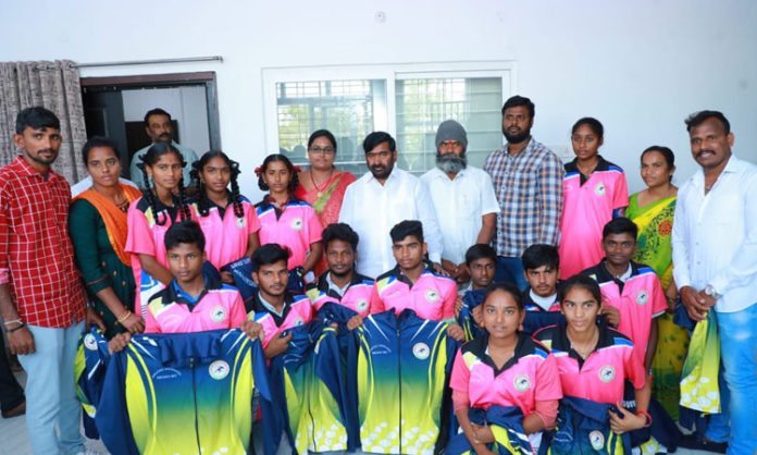 Students of Suryapet for national level athletics competitions