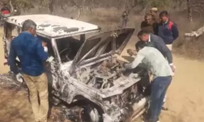 Charred bodies in bolero vehicle