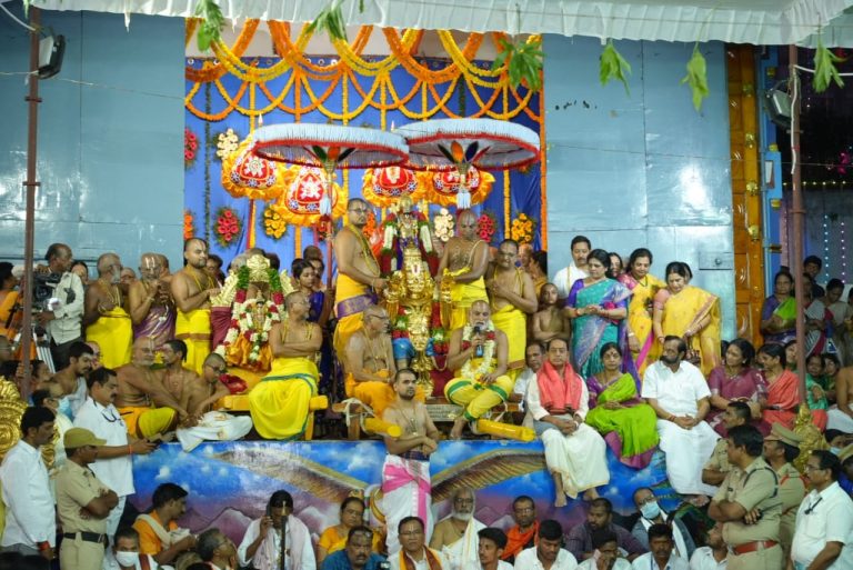 Magnificent arrangements at Bhadrachalam Srisitaramachandraswamy Devasthanam