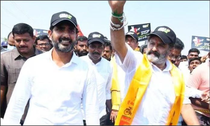 Nandamuri balakrishna in Yuvagalam padayatra