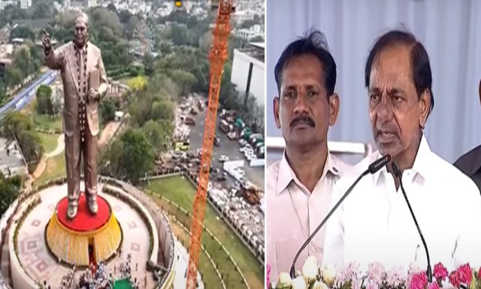 CM KCR Speech At BR Ambedkar Statue Unveiling