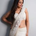 Shraddha das white saree photos