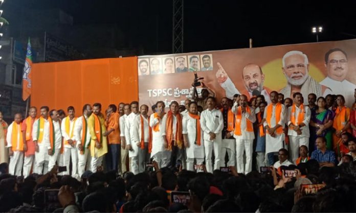 Bandi Sanjay speech at Nirudyoga March in Sangareddy