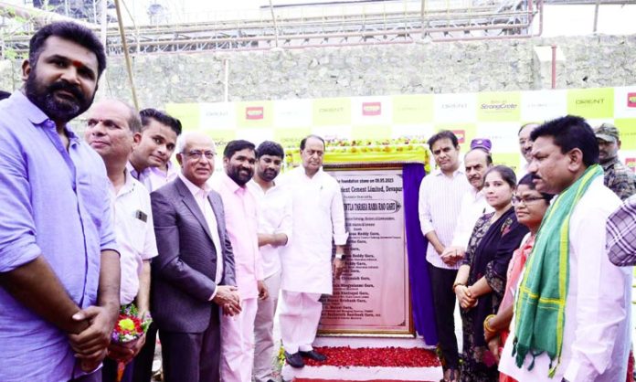 KTR lays foundation Stone to Orient Cement Company 4th plant