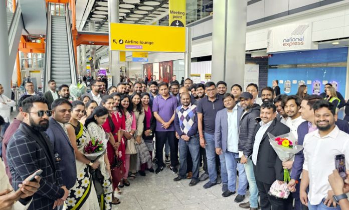 KTR Receives Grand welcome in UK