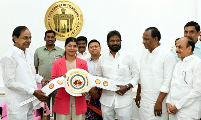 CM KCR Announces Rs 2 crore for Nikhat Zareen