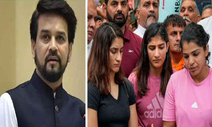 Anurag Thakur reacts on Wrestlers Protest