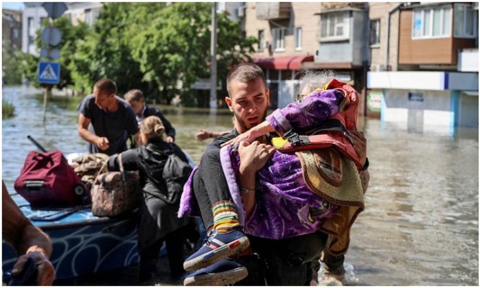 Flood threat to coastal areas due to Ukraine dam explosion