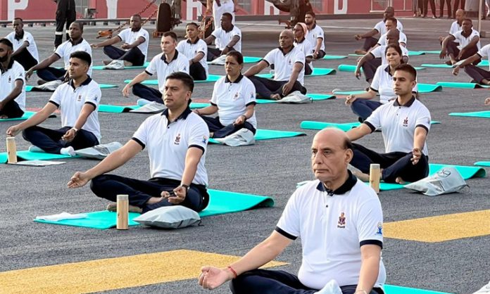 Rajnath Singh on International Day of Yoga