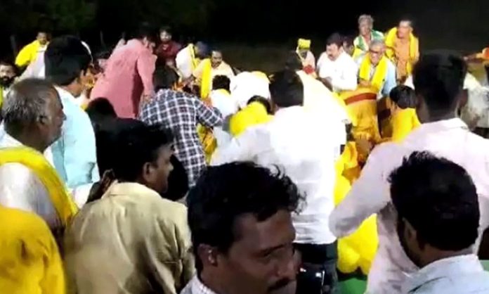 Stage collapse TDP public meeting in Eluru