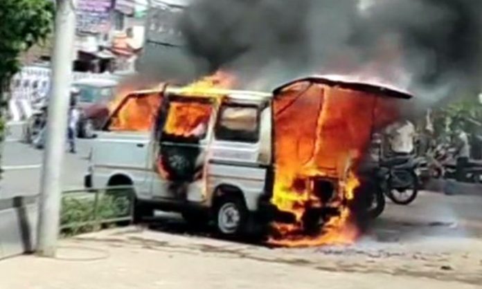 Kid and Mother killed after sets ablaze Ambulance in Manipur