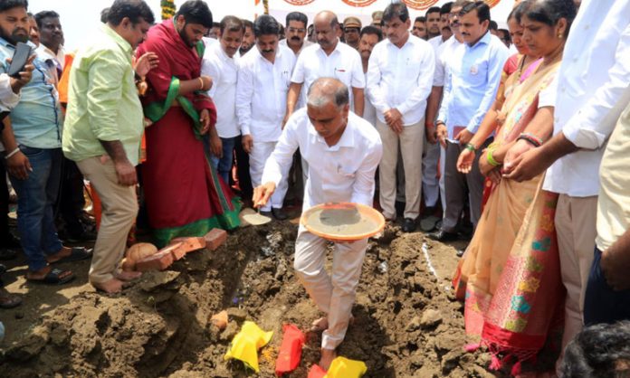 Harish Rao lays foundation stone to Sangameshwara Project