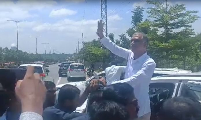 Harish Rao reached kothagudem