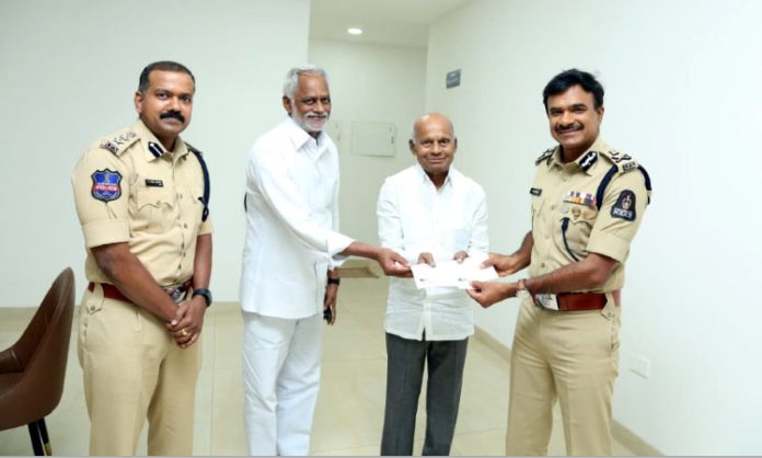 KNR Construction Donation for CCTVs in Hyderabad