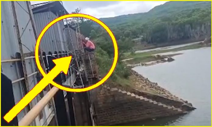 Man try jumping into Gogarbham Dam in Tirumala