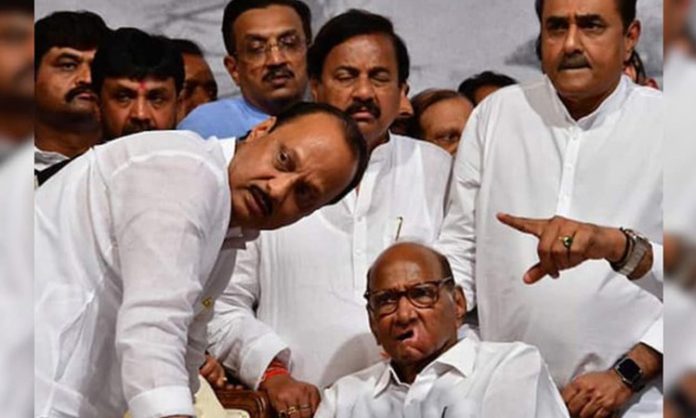 Ajit pawar meet sharad pawar