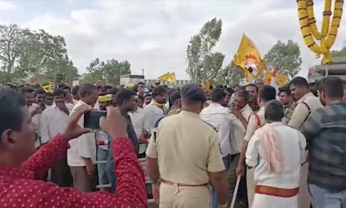 High Tension in Punganur chandrababu tour