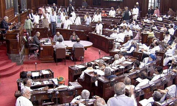 India MPs Walkout in Rajya Sabha