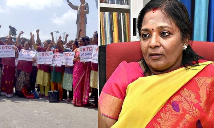 Governor Tamilisai invites TSRTC union leaders for talks