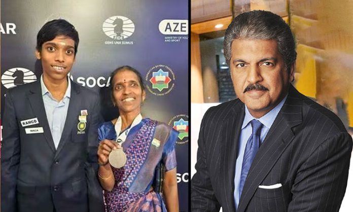 Anand Mahindra to gift a car to Praggnanandhaa's Parents