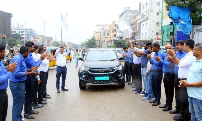 Tata Motors conduct EV Rally in Hyderabad