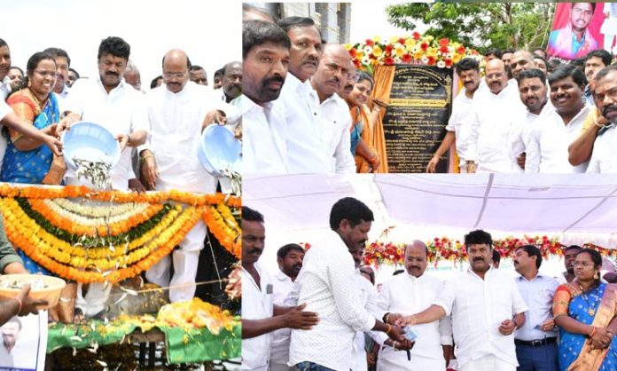 Talasani started construction work of fish market in Rangareddy