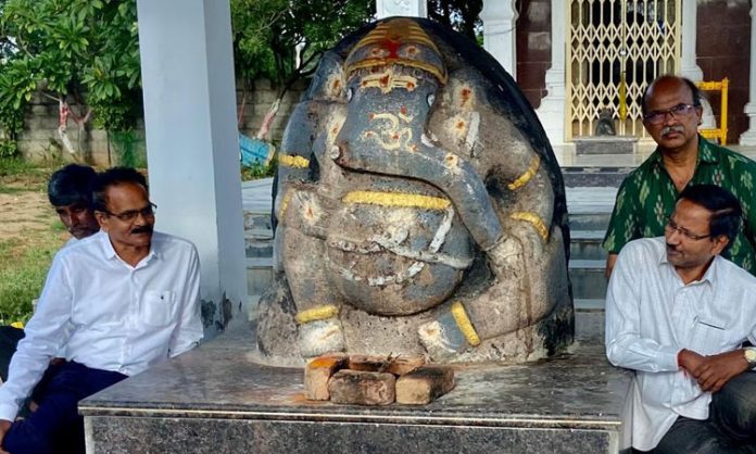 Identification of a 12th century AD Ganesha statue at Peddagolconda