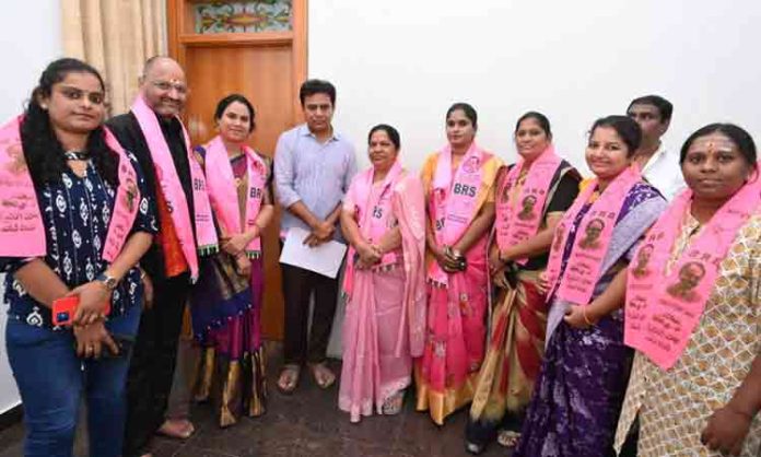 Counselor Haimanjali of Manikonda joined BRS in the presence of KTR