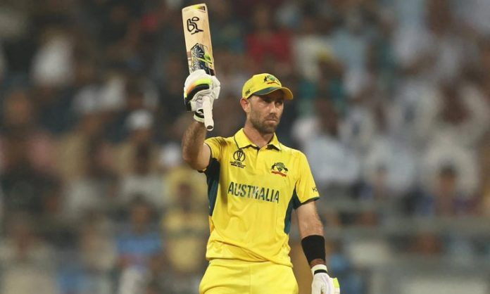 maxwell century in 76 balls in world cup 2023