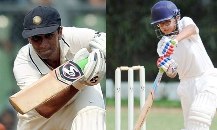 Samith dravid batting like as Rahul dravid