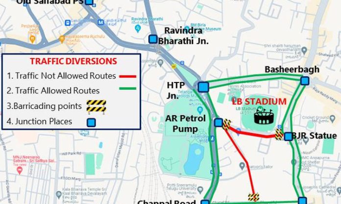 Traffic restrictions around LB Stadium