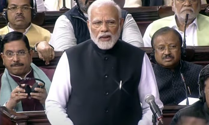 PM Modi Address in Lok Sabha on President Speech