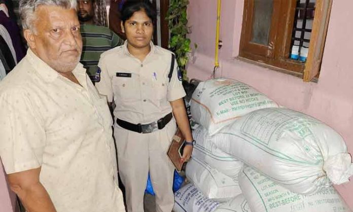 Seizure of illegally stored PDS rice