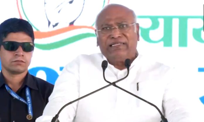 Mallikarjun Kharge Speech in Jaipur Sabha