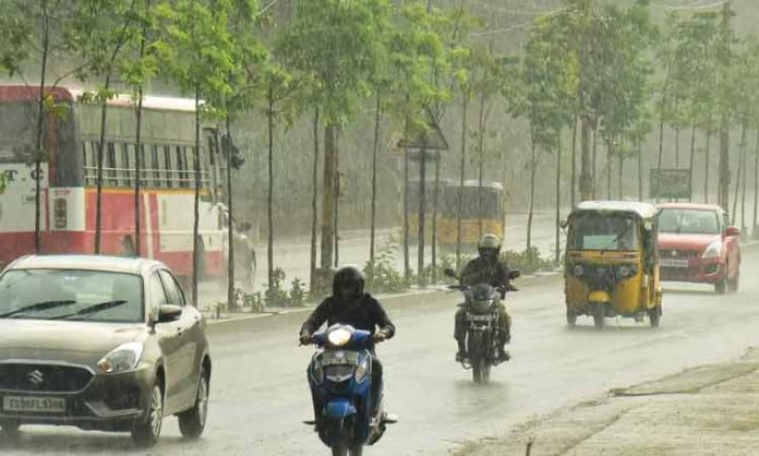 Torrential rain in many parts of Telangana