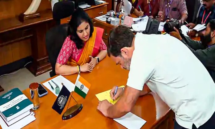 Rahul Gandhi Files Nomination in Wayanad