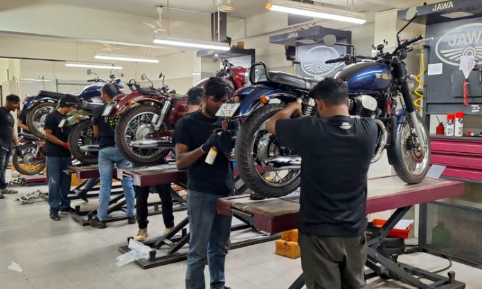 Jawa Yezdi Motorcycles Mega Service Camp in Tirupati