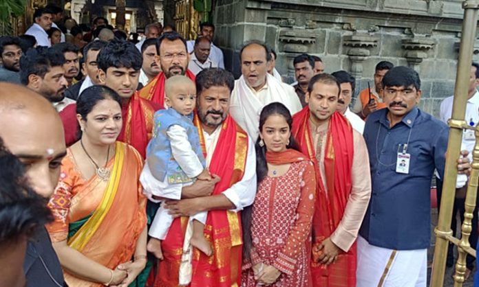 CM Revanth Reddy Visit Tirumala Temple