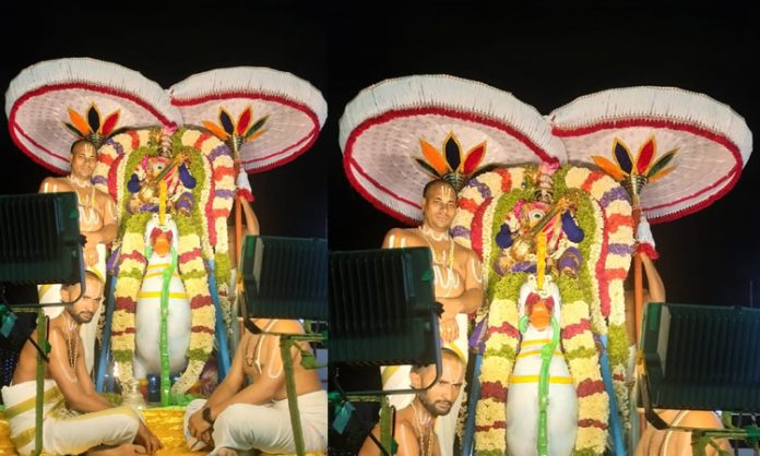 Sri Venugopalaswamy in Saraswati Devi Alankaram on Hamsa Vahana