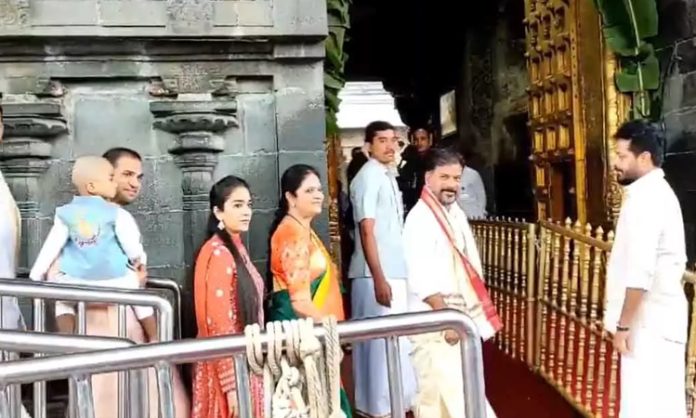 CM Revanth Reddy visited Tirumala along with family