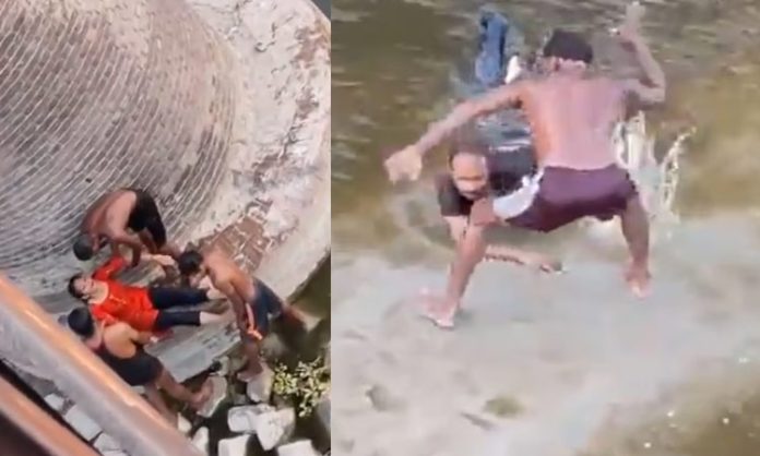 Lovers jumped Into Gomti River