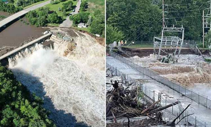 Rapidan Dam collapses