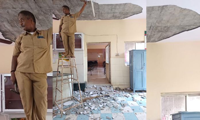 Ramanthapur Homoeopathic Hospital roof collapsed