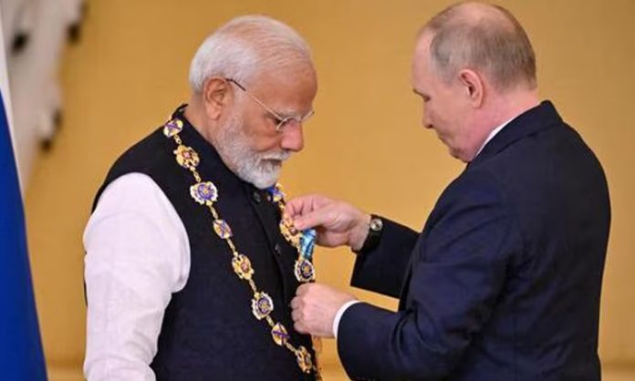 Russia's highest civilian award for Modi