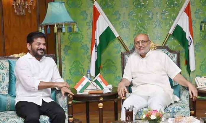 Revanth Reddy meets governor