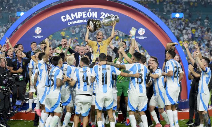 Copa America football champion Argentina