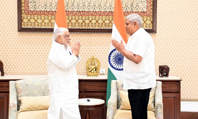 K Keshava Rao meets Rajya Sabha Chairman